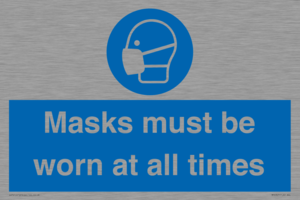 Masks must be worn at all times